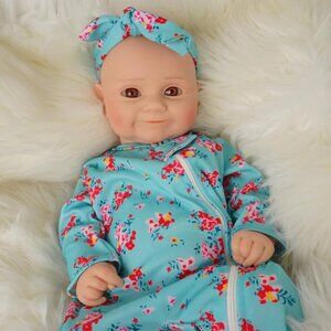 Full Body Platinum Silicone Baby Dolls Smiling Kate-ivory Reborn Baby Girl